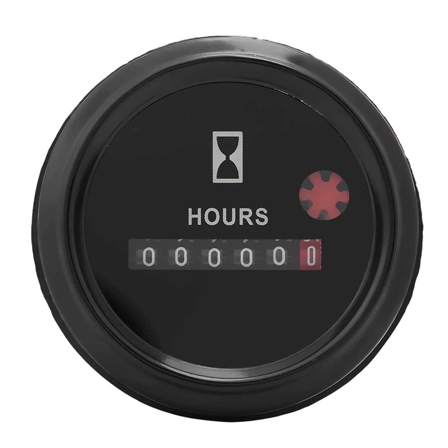 Quartz Hour Meter, 12-36V DC AC Mechanical Round Hour Meter Waterproof Hour Gauge for Boat Auto Snowmobile Lawn Tractors Generators Car Truck Engine