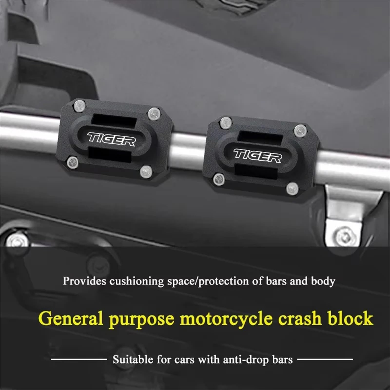 Adatto per Triumph Tiger 660 800 900 GT PRO Rally Explorer 1200 Protezione motore Protezione paraurti Accessori soffietto forcella(TIGER660 2PCS)