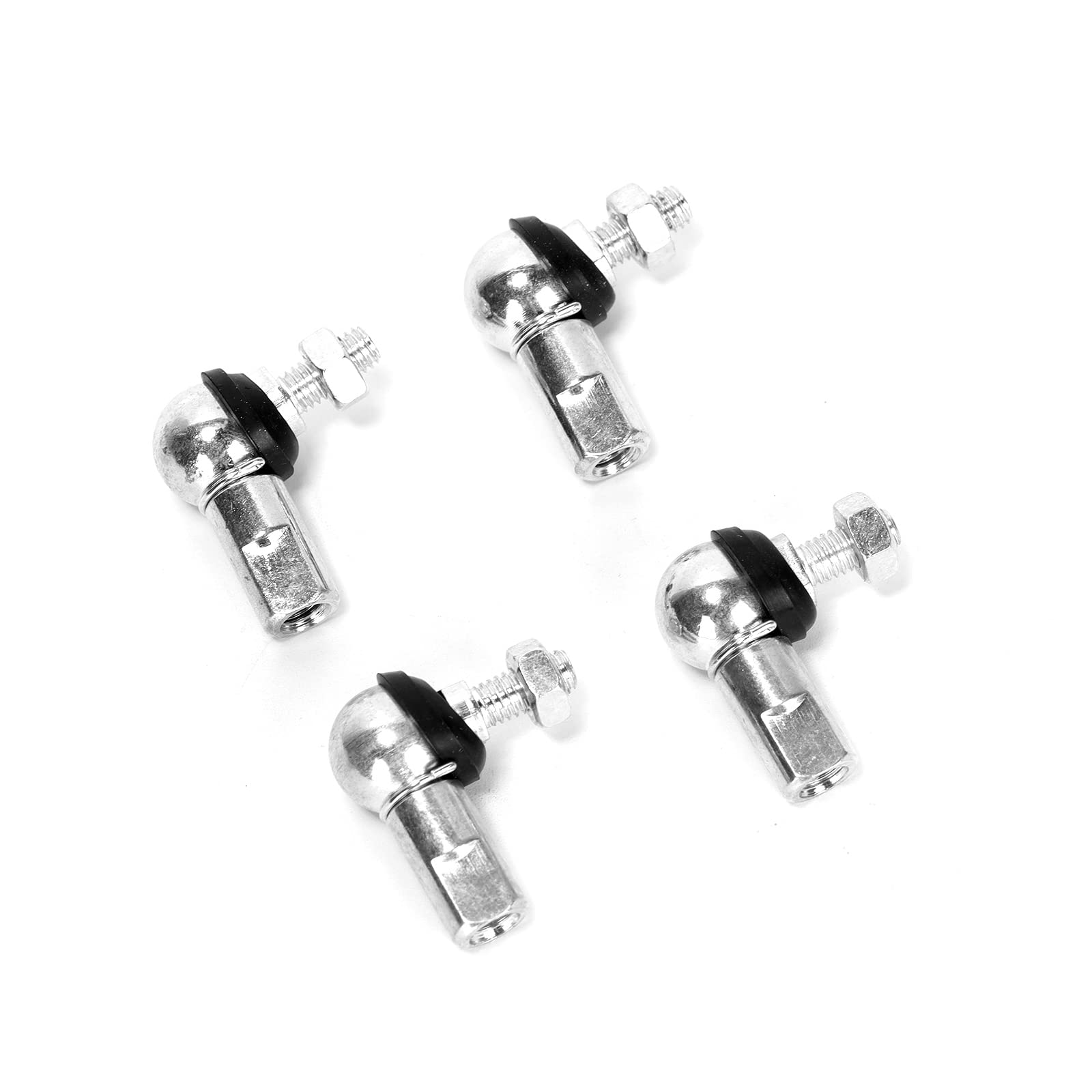 Ruimou 4pcs Rod End Ball Bearing Stud with Dust Plug (M8 x 1.25,Left Rotation) Angle Linkage Ball Joint Replacement for Car (M8, 4pcs-LH)