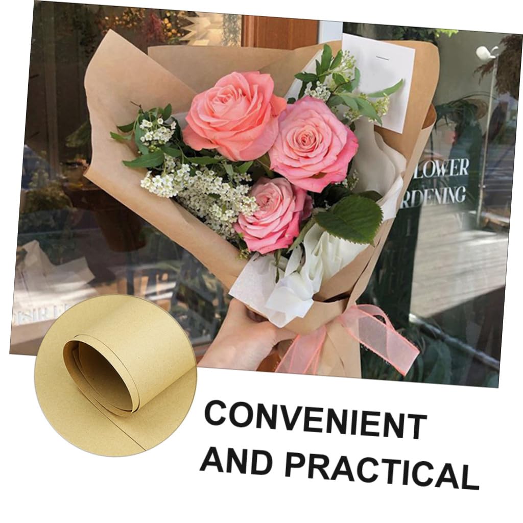 Healeved 40blätter Kraftpapier Geschenkpapier Blumenpapier Verpackung Diy Handwerk Partypapier Umweltschutz Blumenumverpackung Lebensmittelverpackung Einfach Praktisch