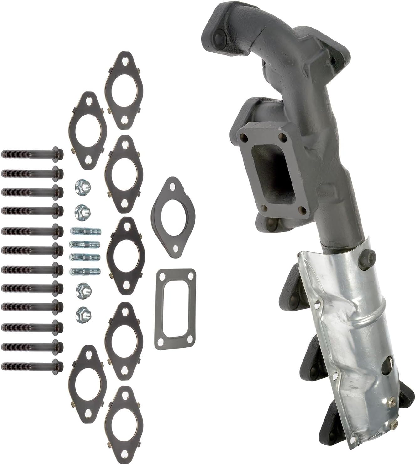 APDTY 158060 Ceramic Coated Exhaust Manifold Kit 6.7L Cummins Turbo Diesel