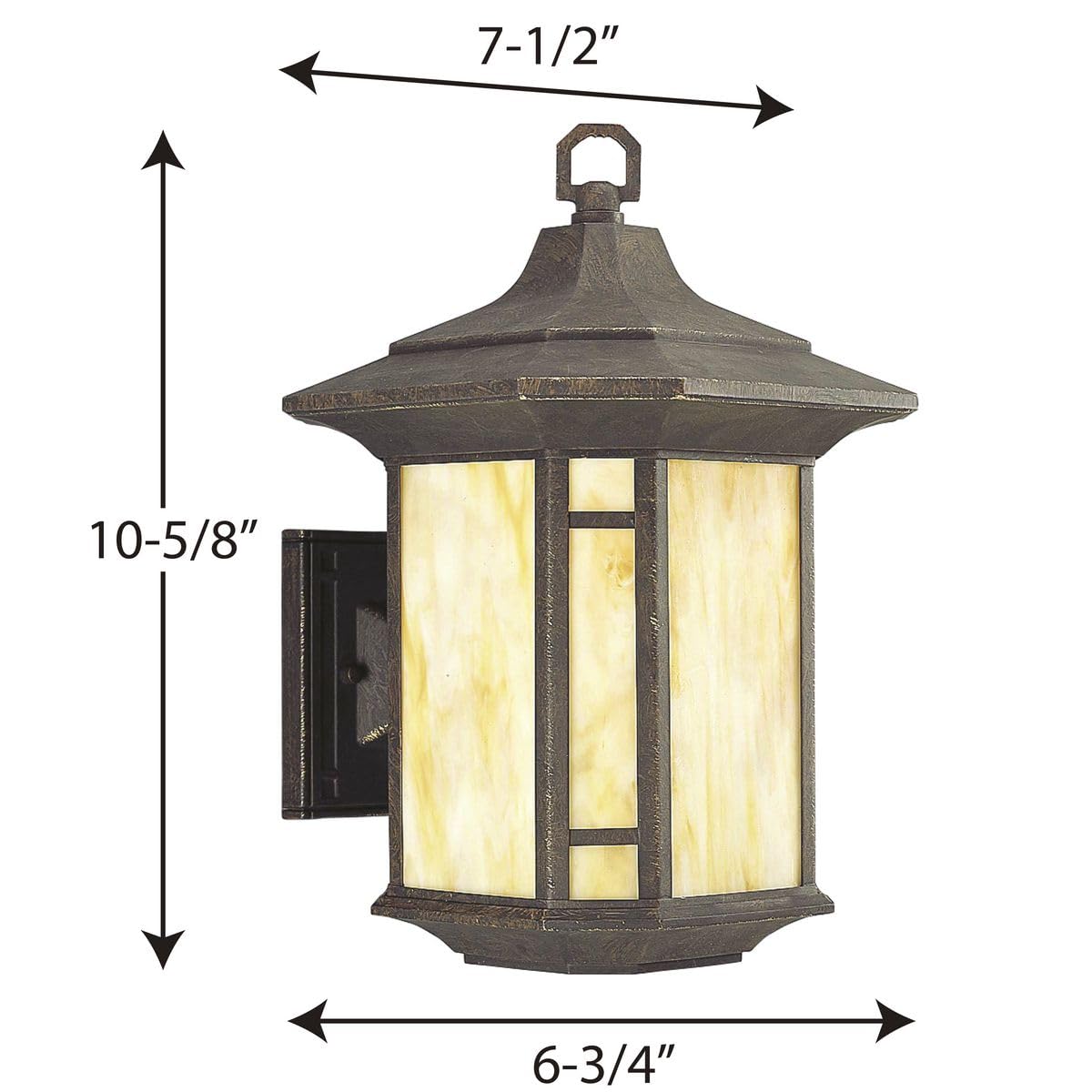 Progress Lighting Arts and Crafts Collection 1-Light Honey Art