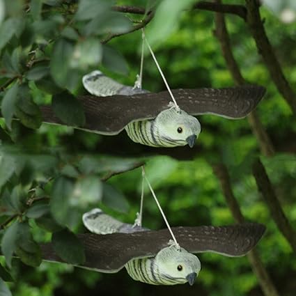 2Pcs Pest Control Flying Bird Hawk Decoy Deter Repel Scarer Scarecrow Garden