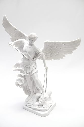 Miniatura 2 de Vittoria Collection 19.25 pulgadas de alto, estatua italiana de San Miguel Arcángel, estatua de escultura de ángel de la guarda, protección