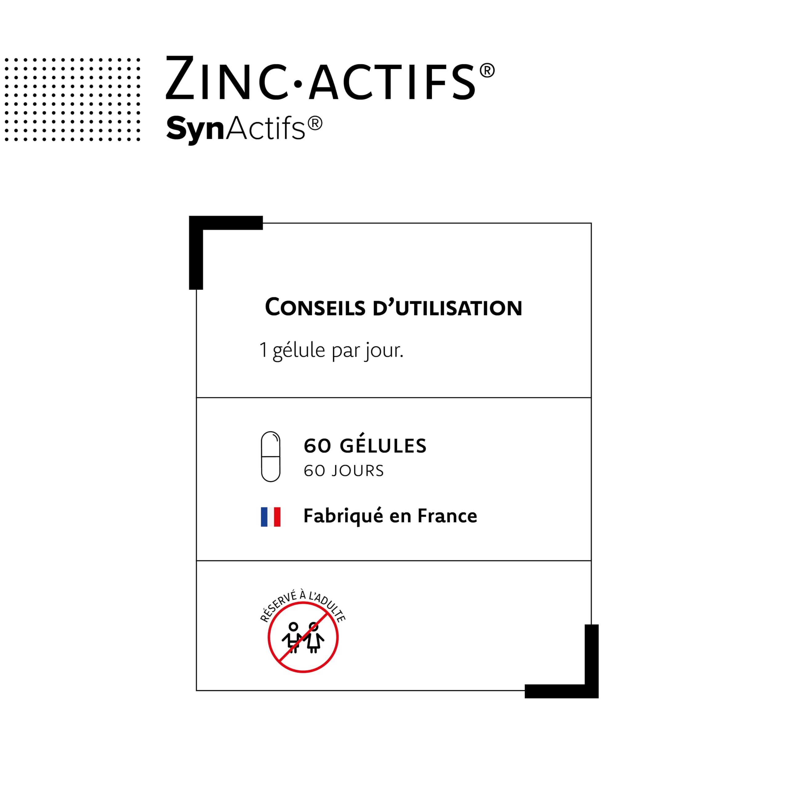 Zincactifs - Complement Alimentaire Immunité & Peau - Zinc, Vitamines B5 & B6 - Aragan - 60 Gélules