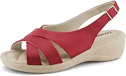 Sandália Feminina Anabela Salto Baixo Conforto Comfortflex