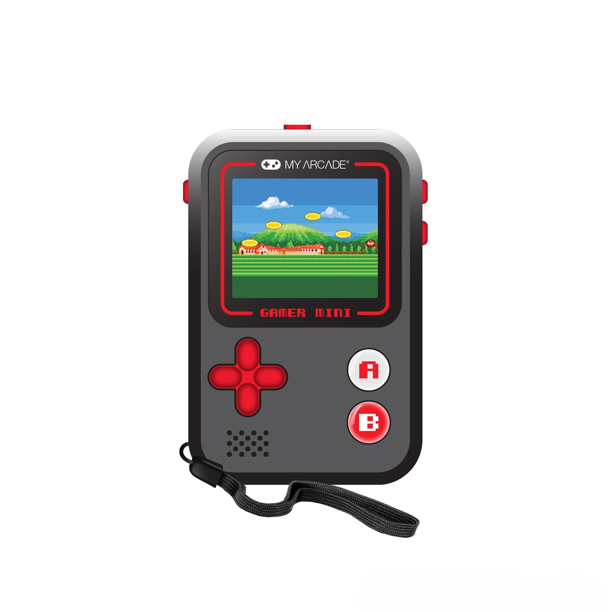Gamer Mini Classic-Red: Miniature Handheld Gaming System Packed with 160 Games, 1.8'' Color Display (DGUN-3925), Small