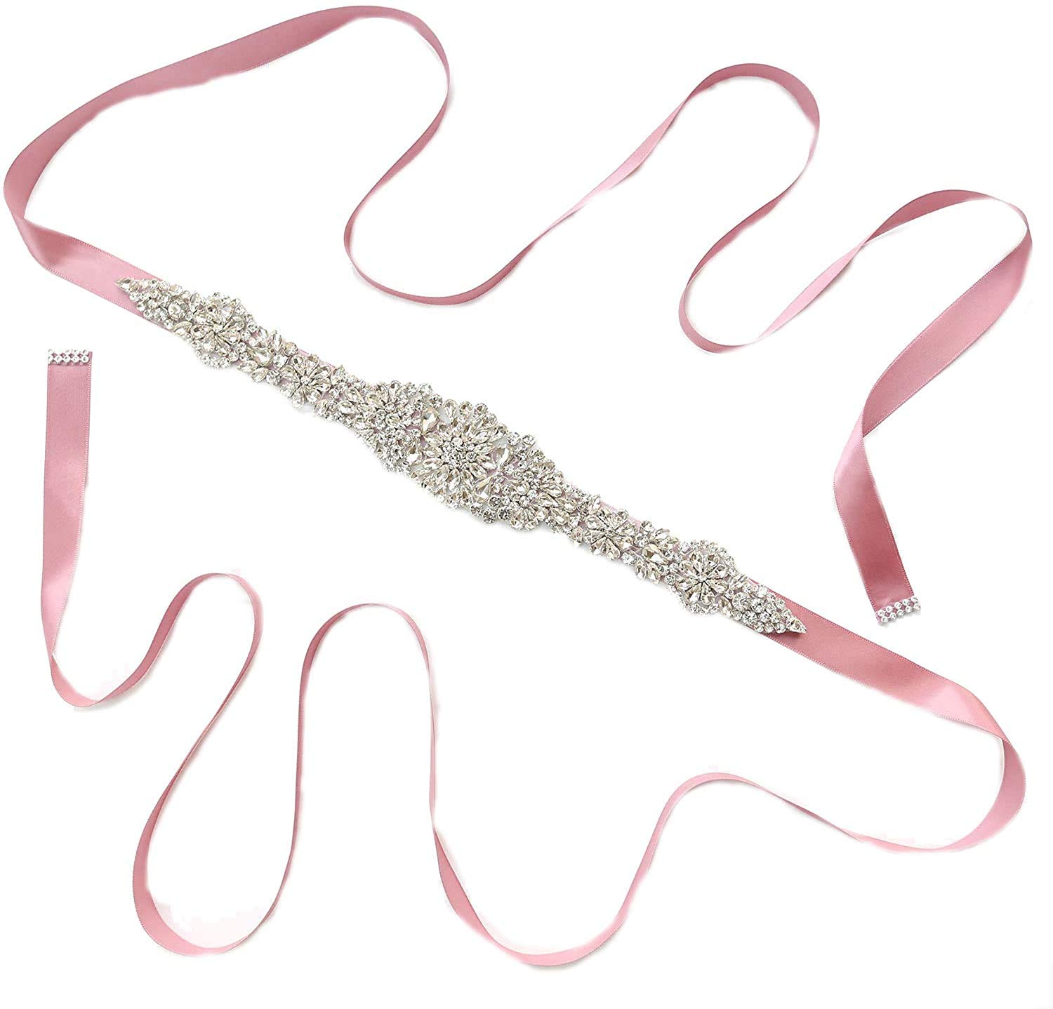 Women Prom Evening Dress Decorative Waistband Bridal Crystal Sashes Wedding Belt Sash with Rhinestones