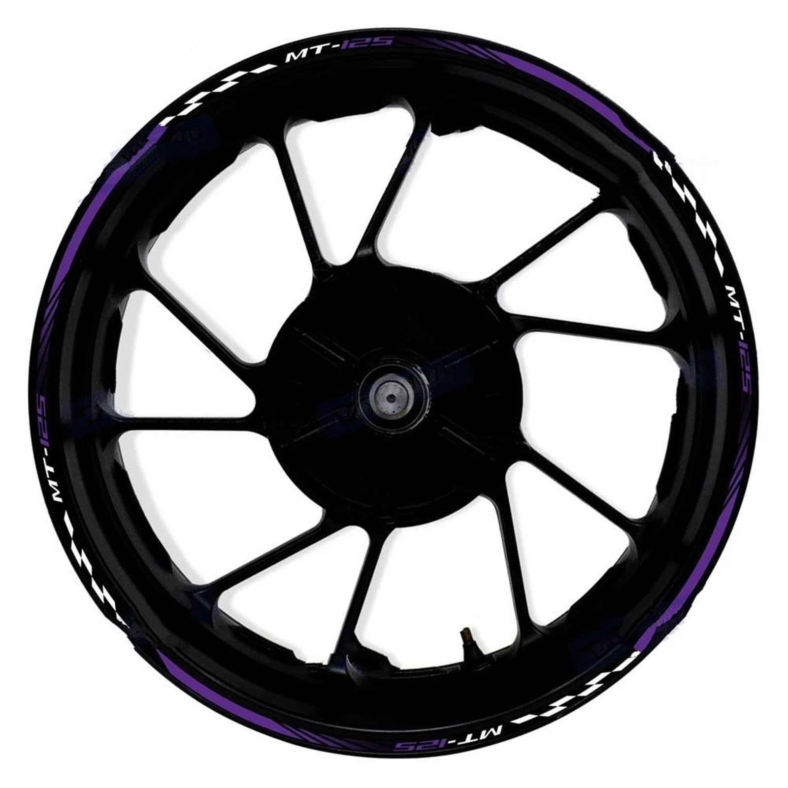 Motorcycle Wheel Stickers Sports Edge Stripe Film for Yamaha MT-125 MT125(Color12)