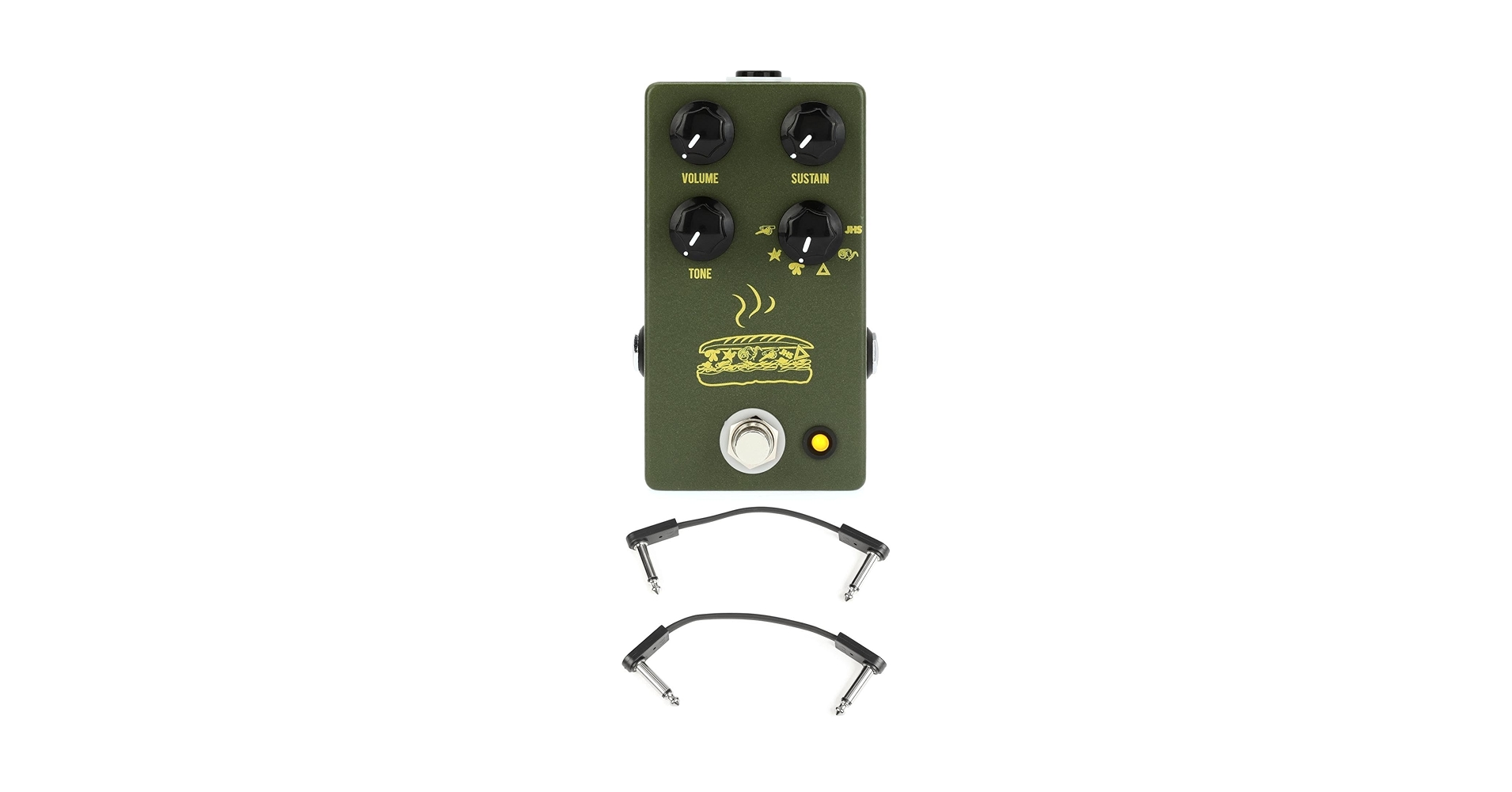 新品 未使用 JHS Pedals Muffuletta Army Green Amazon.com: JHS Muffuletta 6-way Fuzz Pedal with Patch