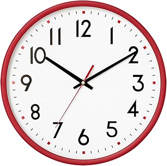 Small Red Wall Clocks