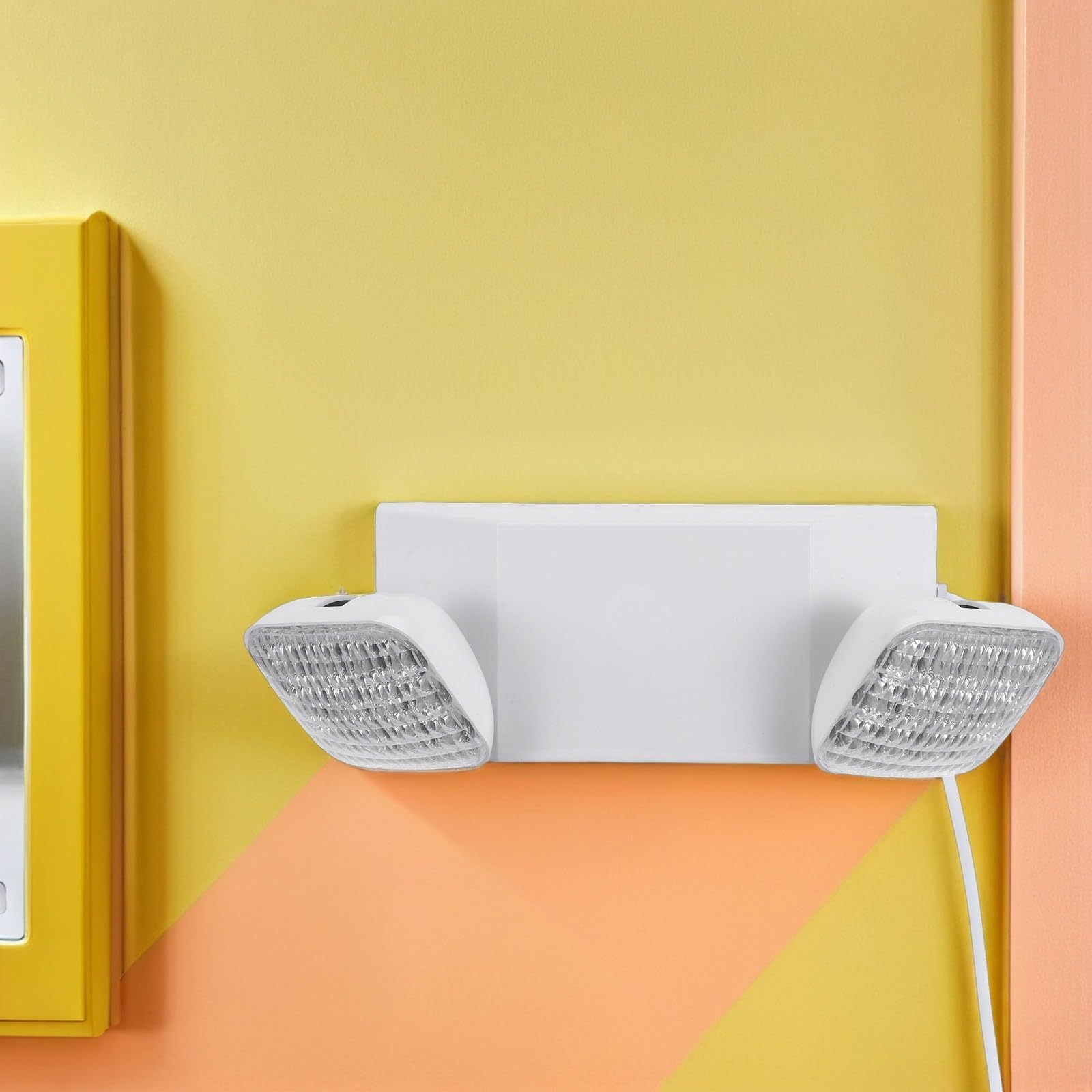Lámpara de Salida de Emergencia LED de Pared Dos Cabezales Ajustables