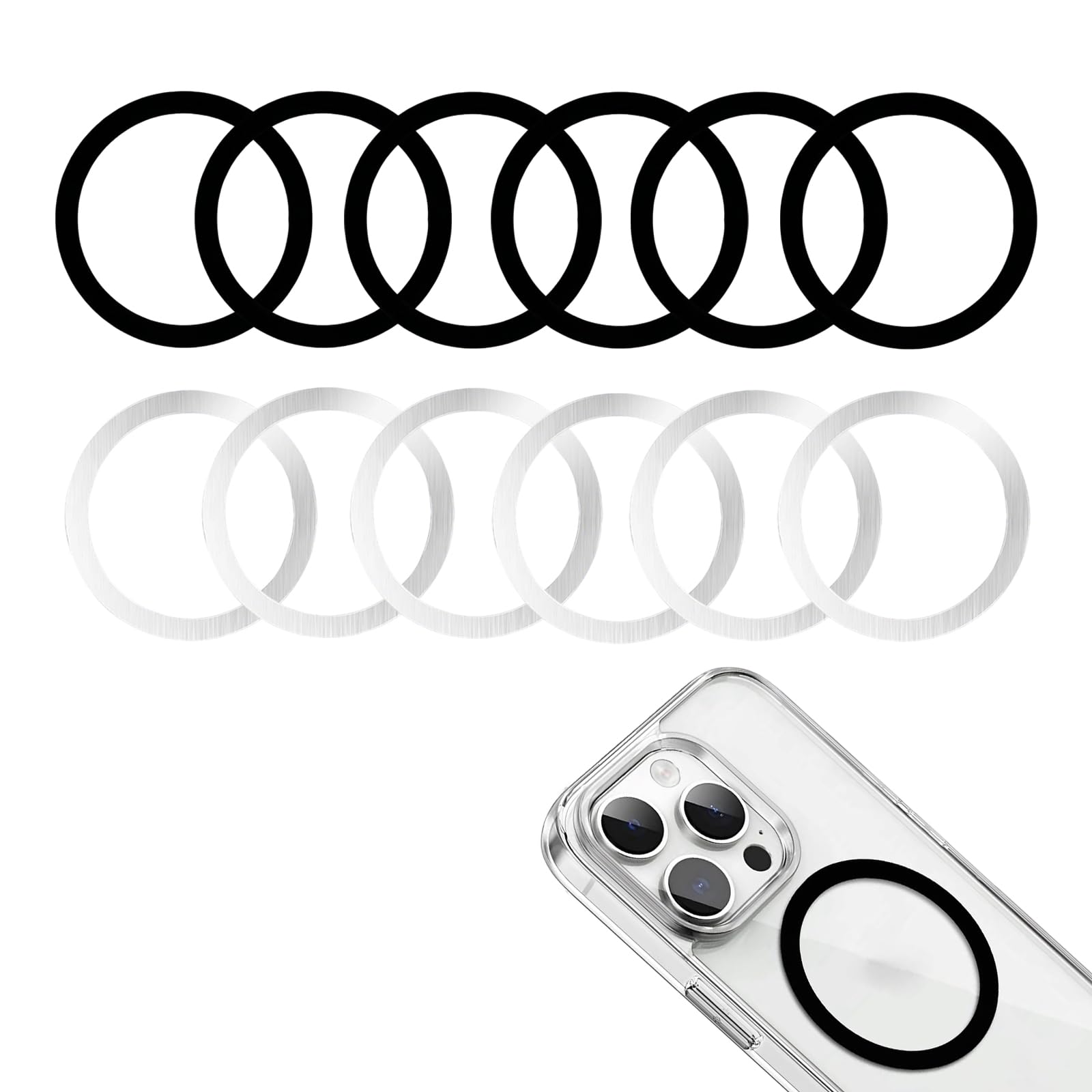 12 Pcs Magnetic Ring for Phone, Universal Non-Magnetic Metal Rings | the Car Navigation Is Stable and Does Not Fall Off, Not Easy to Break, and Does Not Leave Residue when Disassembled-image-33