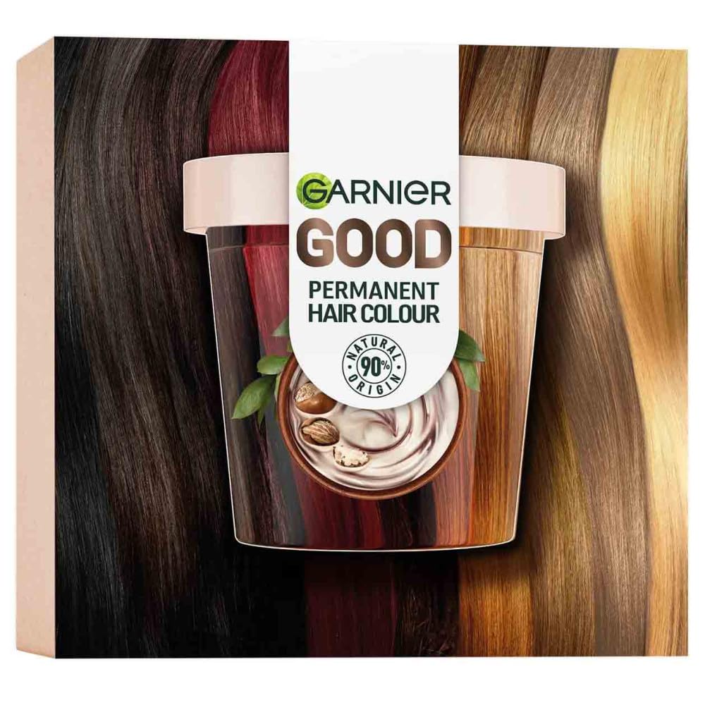 Garnier GOOD trwałe farbowanie, zestaw premium, trwały kolor, dla intensywnego i jasnego koloru, do 8 tygodni, bez amoniaku, kolor: 9.1 wanilia blond