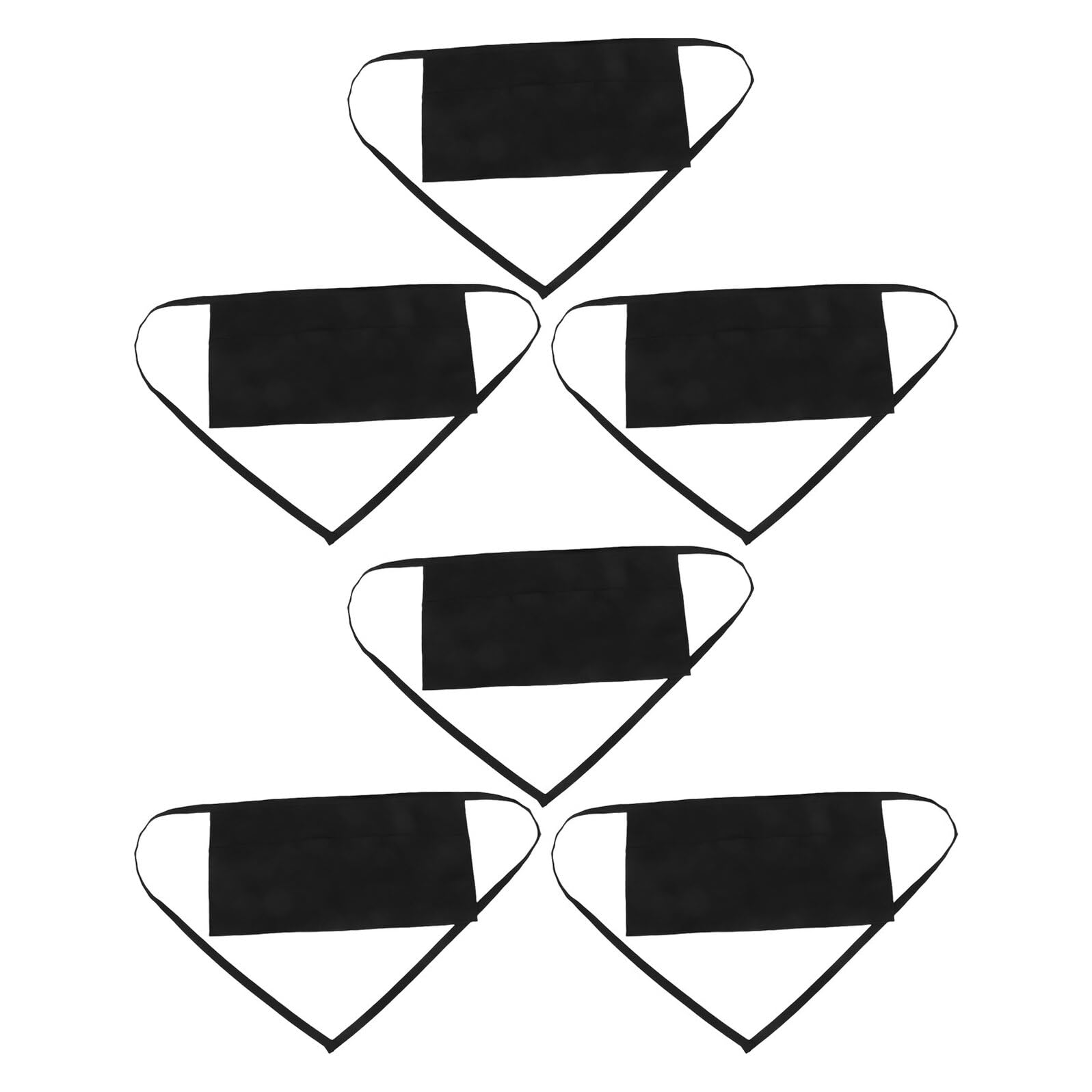 Healeved 6 Pièces Tablier Serveur Court Noir avec Grandes Poches Demi-tabliers à Réglable pour Hommes et Femmes Coutures Renforcées Restauration et Service
