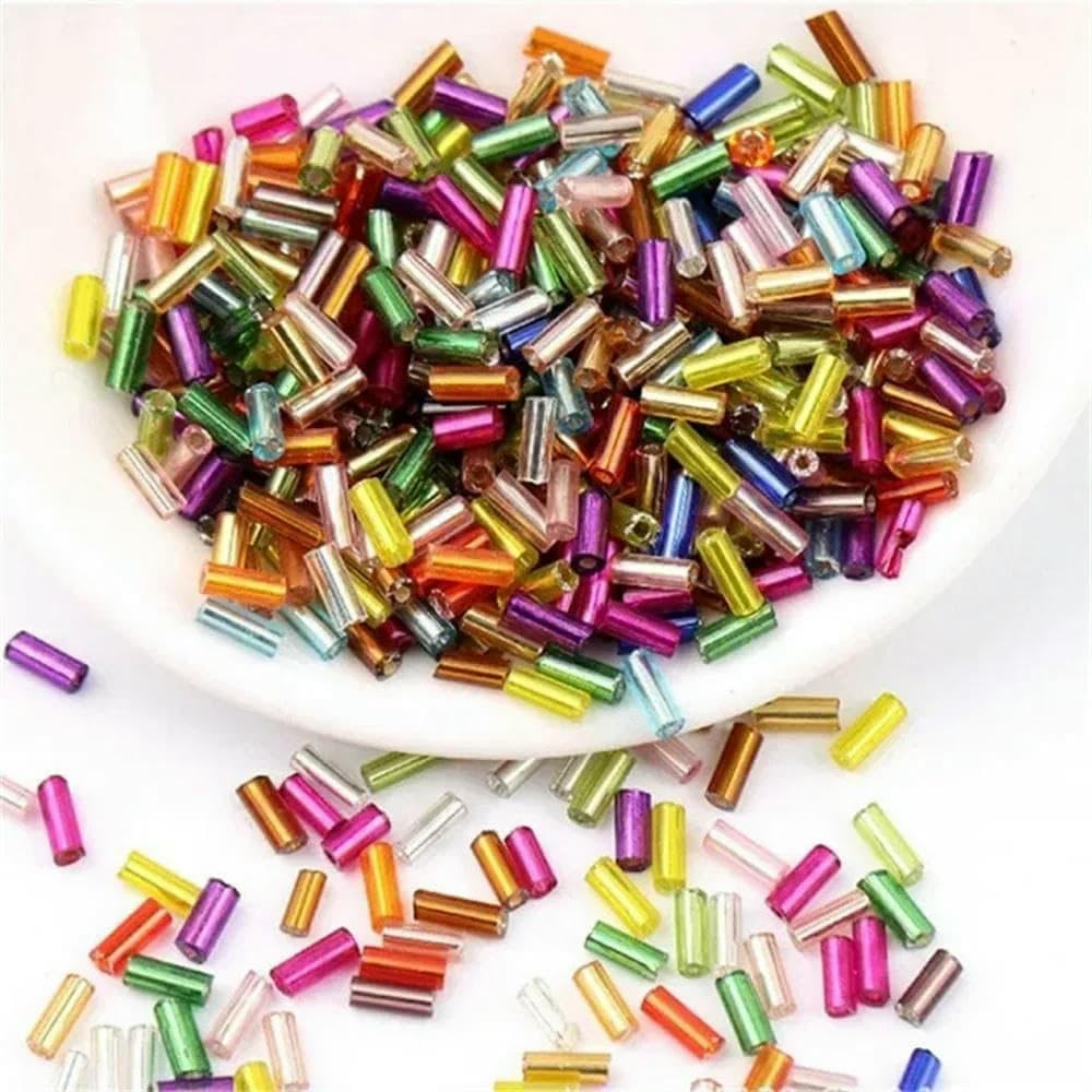 Cuentas de tubo rellenas de plata de 2 x 2 mm, 2 x 4,0 mm y 2 x 6 mm, cosidas a mano, cuentas de arroz, accesorios para pulseras hechas a mano, venta al por mayor. - dorado 3-2 x 4,0 mm (20 000 un