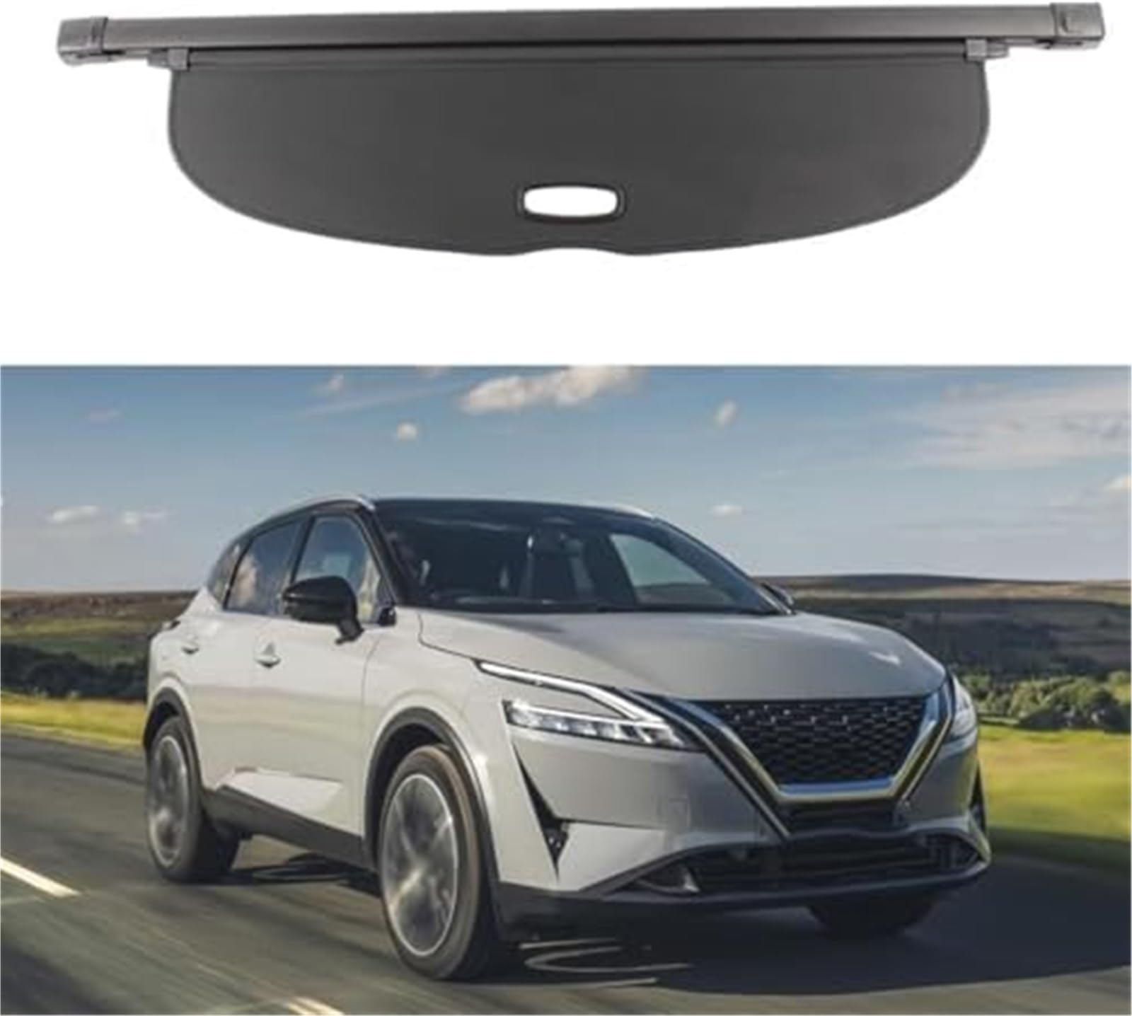 fhjwqronte Cargo Area Storage Rack Retractable Car Rear Trunk Parcel Shelf, for Nissan, for Qashqai 2016-2021I 2016-2021 Boot Cargo Cover Curtain Shield Privacy Panel Luggage