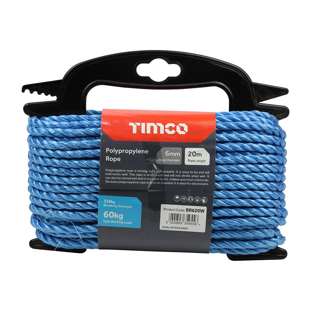 Timco Blue Poly Rope Winder 6Mm X 20Mtr