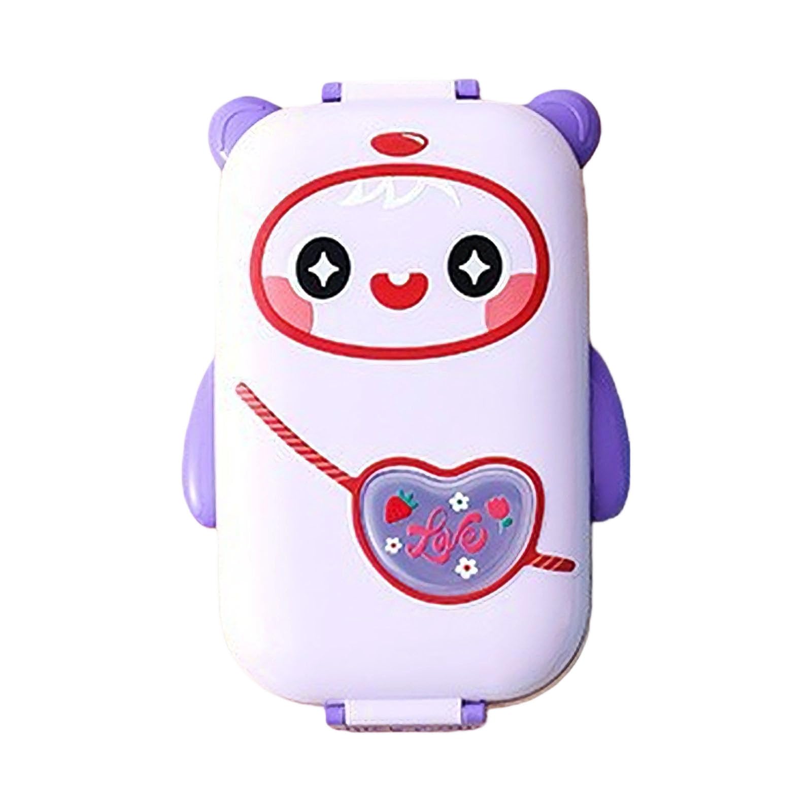 Buxuaaaa Kids Thermal Small Lunch Box Stainless Steel Bentos Food Container with Spoon for Compartmentalized Storage Durability Kids Food Storage Container
