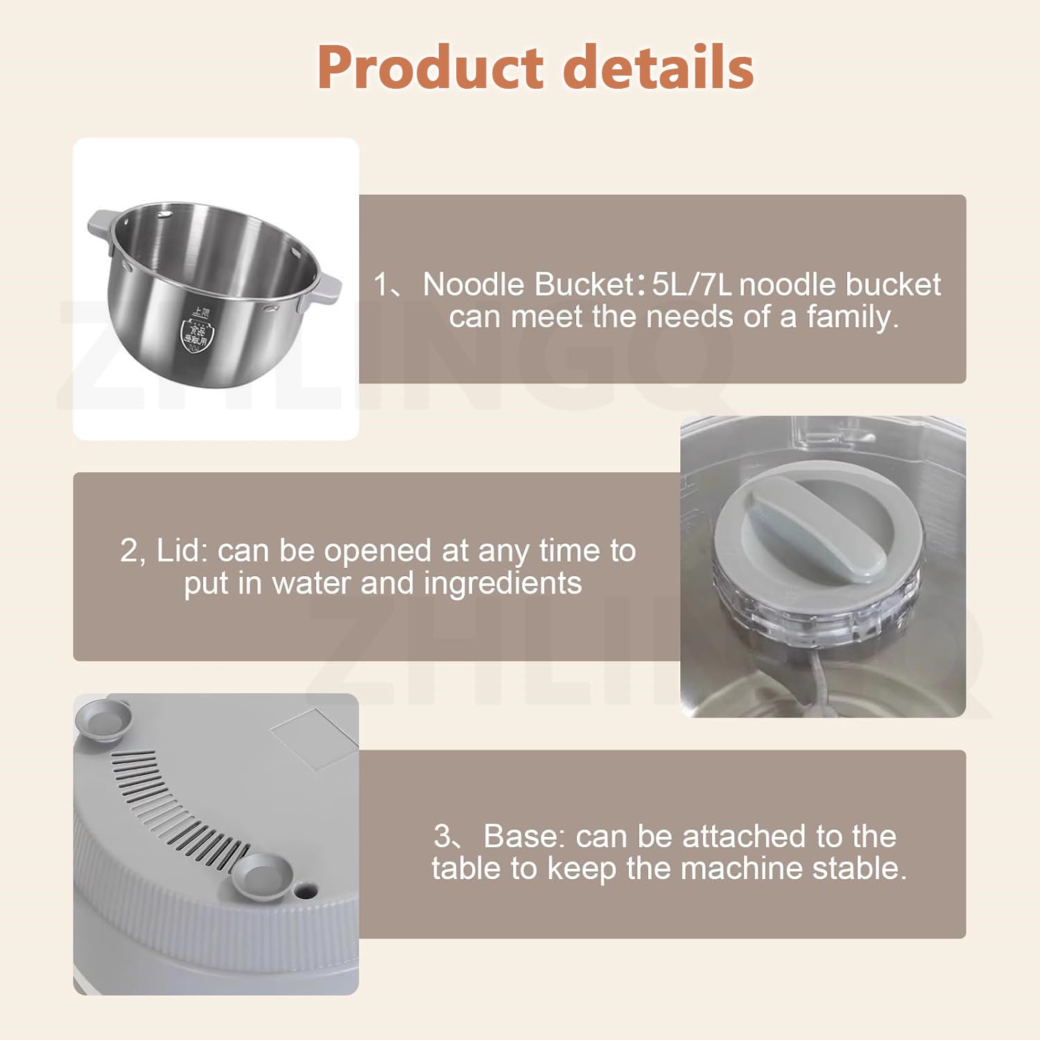 Impastatrice, Impastatrice con Funzione di Fermentazione, capacità di Impasto 5L/7L in Acciaio Inox, Impastatrice per Farina con Timer, con Misurini E Cucchiai,5L