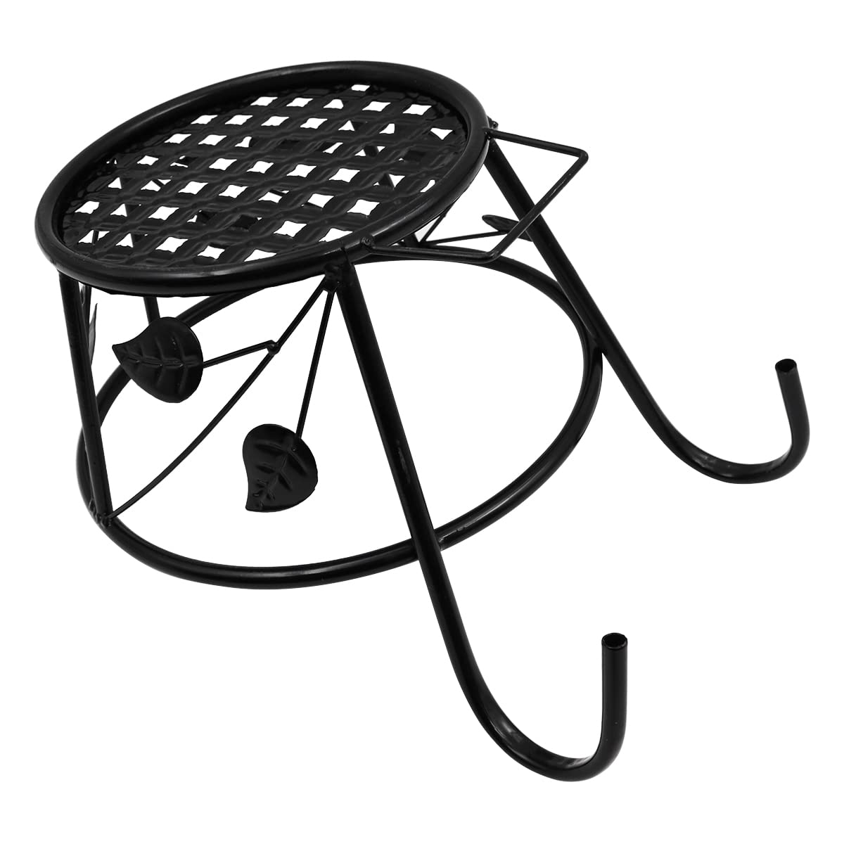 RIOGOO Vasi da fiori in ferro da appendere, vasi da giardino, balcone, fioriere in metallo, supporto per fiori da appendere alla parete, gancio rimovibile (4 pezzi) (grande