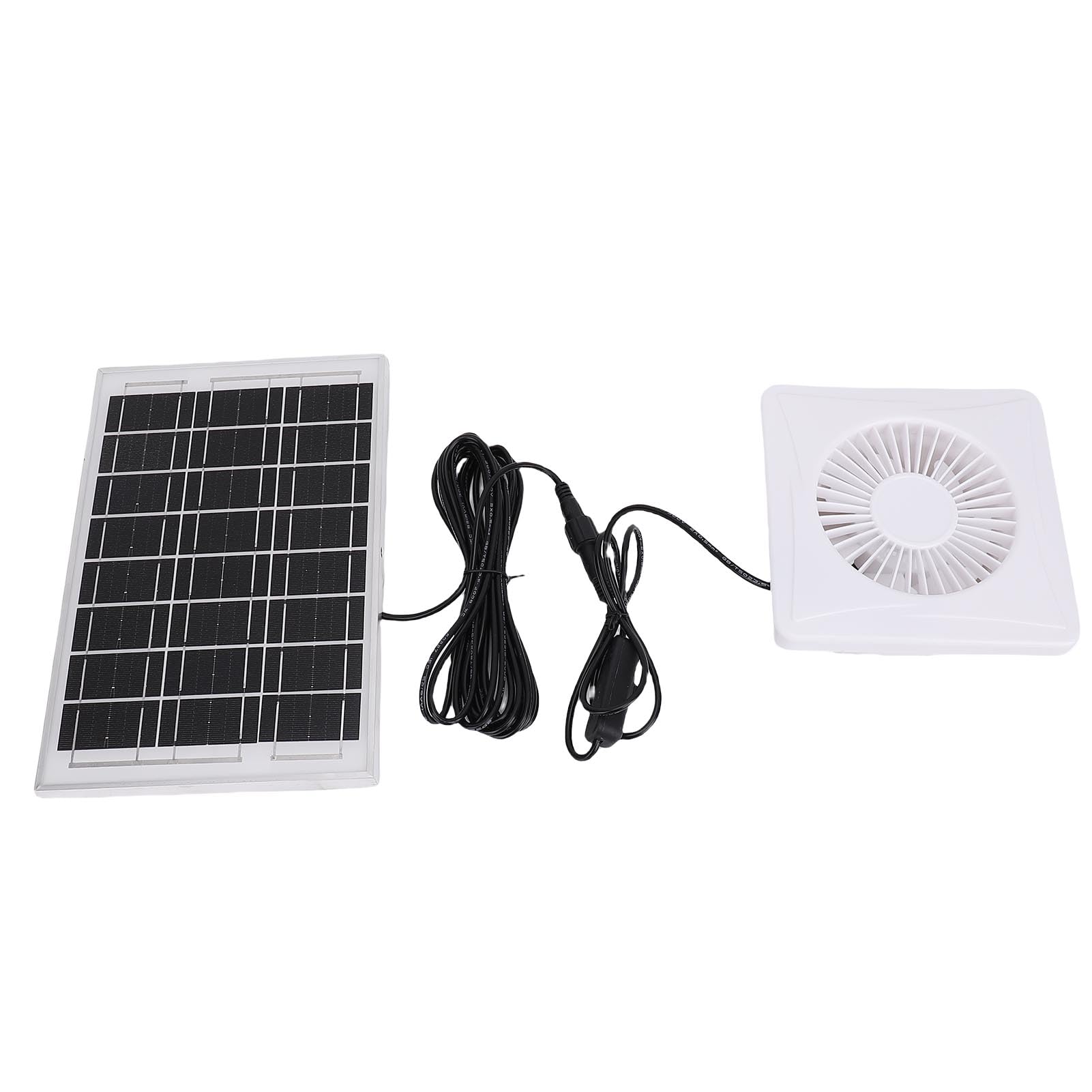 Bewinner Ventilatore di Scarico Ad Energia Solare, Pannello Solare da 6 W e Ventola di Ventilazione da 4 Pollici per Serra, Pollaio, Capannone, Cuccia per Animali Domestici
