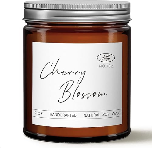 Velas perfumadas de flor de cerezo, vela de soja orgánica para el hogar, velas de aromaterapia vertidas a mano, regalos para mujeres, hombres,