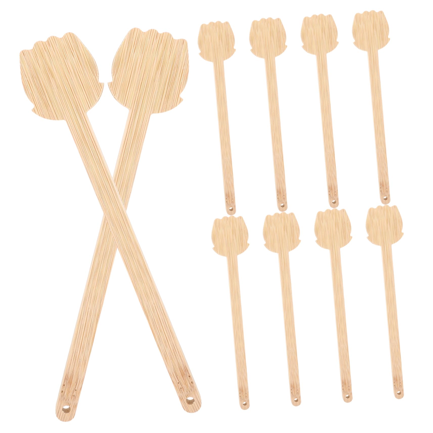 OUNONA 10Pcs Fan Handles for DIY Crafting Sturdy Round Fan Sticks for Weddings Festivals and Decorative Projects for Handmade Fan Creation