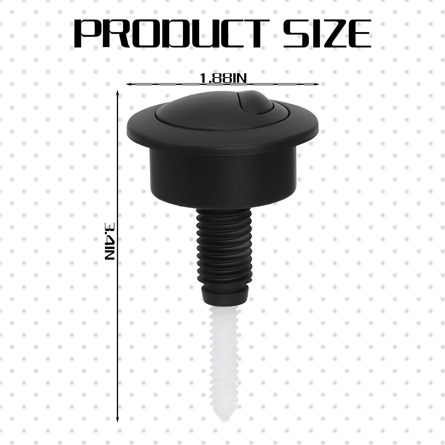 Dual Flush Toilet Push Button, Adjustable Toilet Flusher Button, Toilet Flush Button for Optima 49, 39-42mm (Black) - Image 2