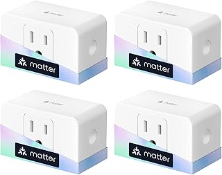 Meross Matter Smart Plug with Energy Monitor, MSS315, 4-Pack(US Version)