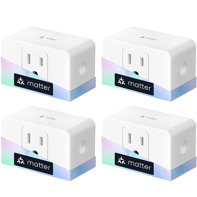 meross Matter Smart Plug Energy Monitoring Smart Outlet Wi-Fi Plug Work with Alexa Apple HomeKit Google with Schedule