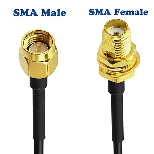 Miniatura 9 de Bingfu Cable de extensión de antena SMA macho a SMA hembra RG174 de 9.8ft 10 pies (paquete de 2) compatible con enrutador 4G LTE Gateway módem