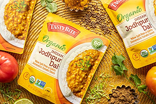 Image of Tasty Bite Organic Jodhpur Lentils, 10 Ounce, Ready to Eat, Microwavable Entree, Vegan