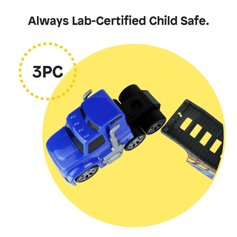 Buy Boley Big Rig Truck Hauler Trailer with 2 Race Cars Truck Carrier