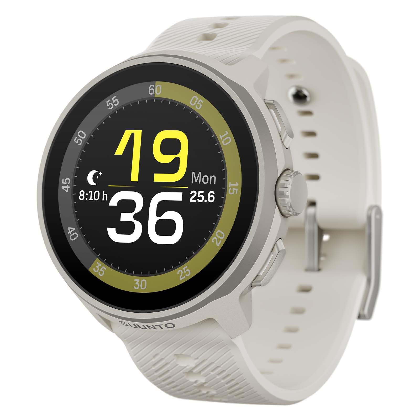 frost gray run running gps sports watch with crown button