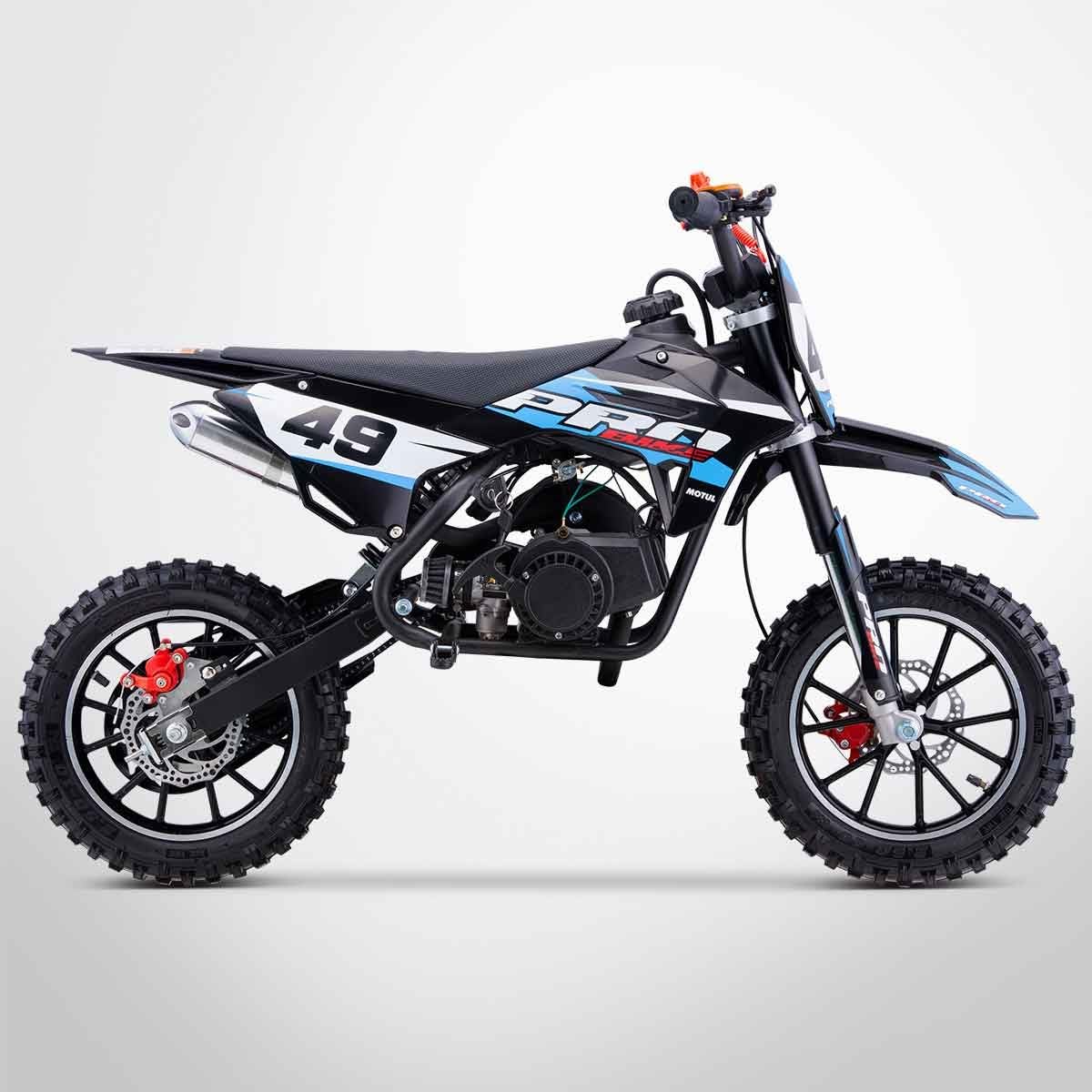 PROBIKE New MOTORZ Pocket Cross 49 / Mini Moto Enfant 50cc / Édition 2025 / Bleu