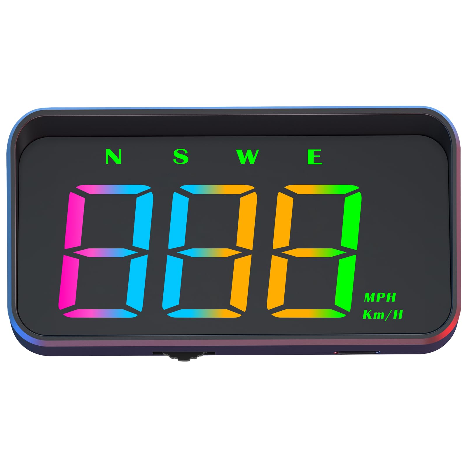 Shkalacar Speedometer HUD GPS Digital Speed Meter KM/H MPH Speedo Head Up Display, Compass Over Speed Alert, Windshield GPS Speedometer Projector