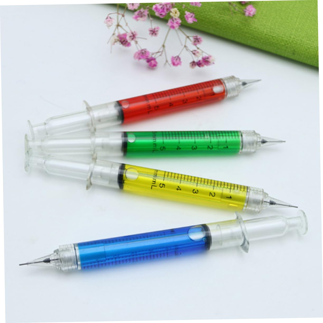 OSALADI 72 pièces Lot de Stylos Bille Forme Couleur Bleu Rouge Vert Jaune Stylos Créatifs pour Étudiants Usage Scolaire et Bureau Design Original Injecteur