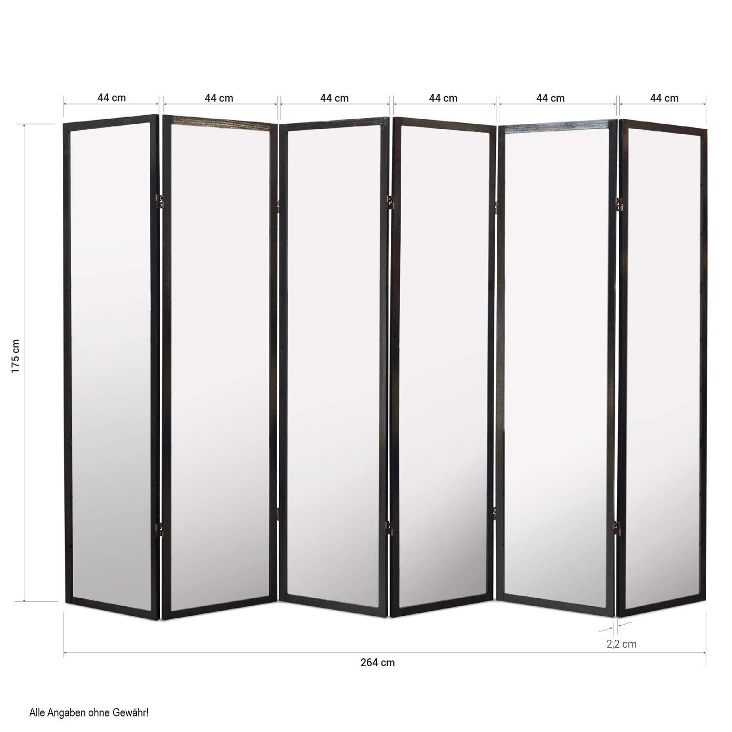 PEGANE Paravent Japonais Shoji en Bois Blanc de 6 pans