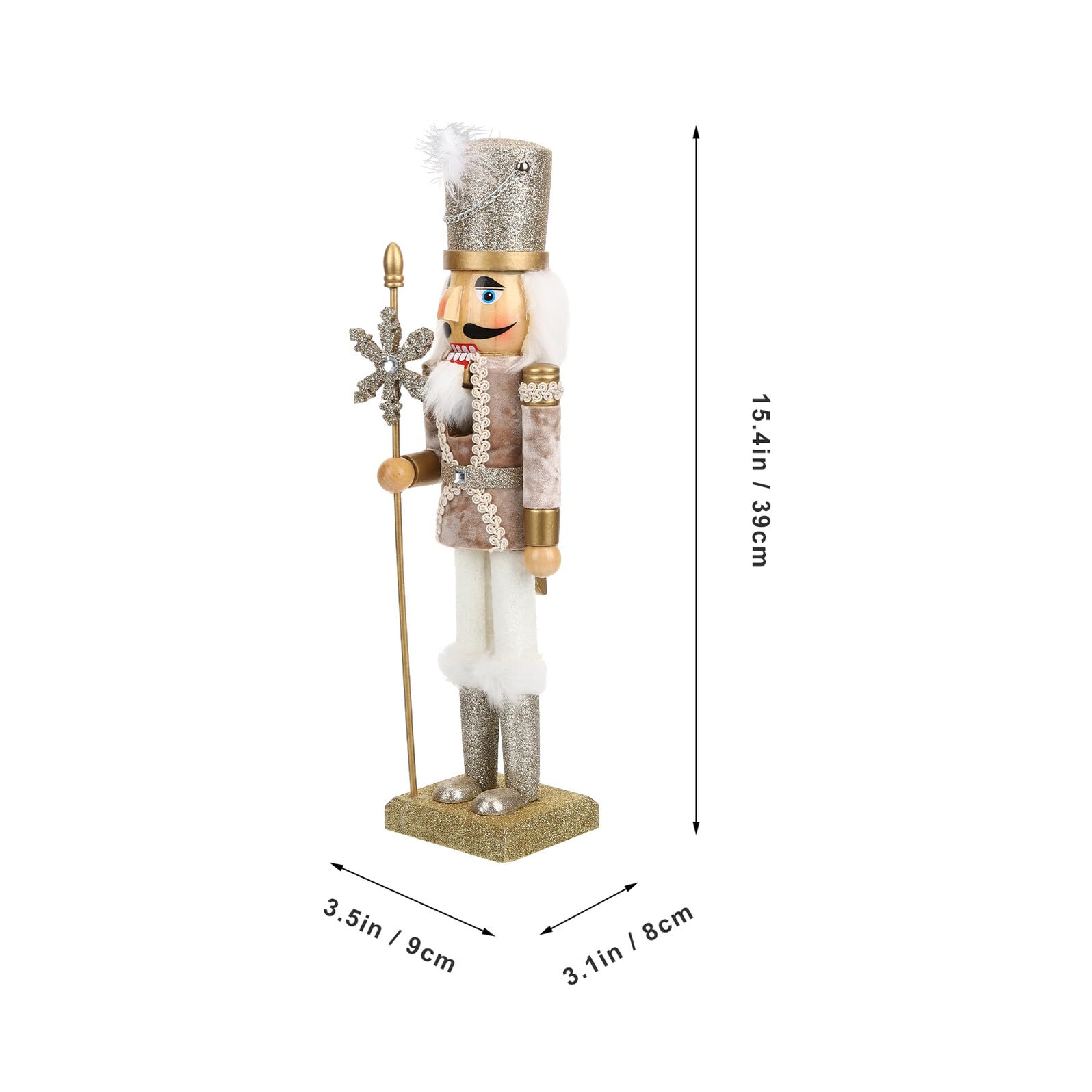 Toyvian Nussknacker-Figur aus Holz Weihnachtsdeko für Zuhause Handbemalt Dekoration für Drinnen Nussknacker-Ornament