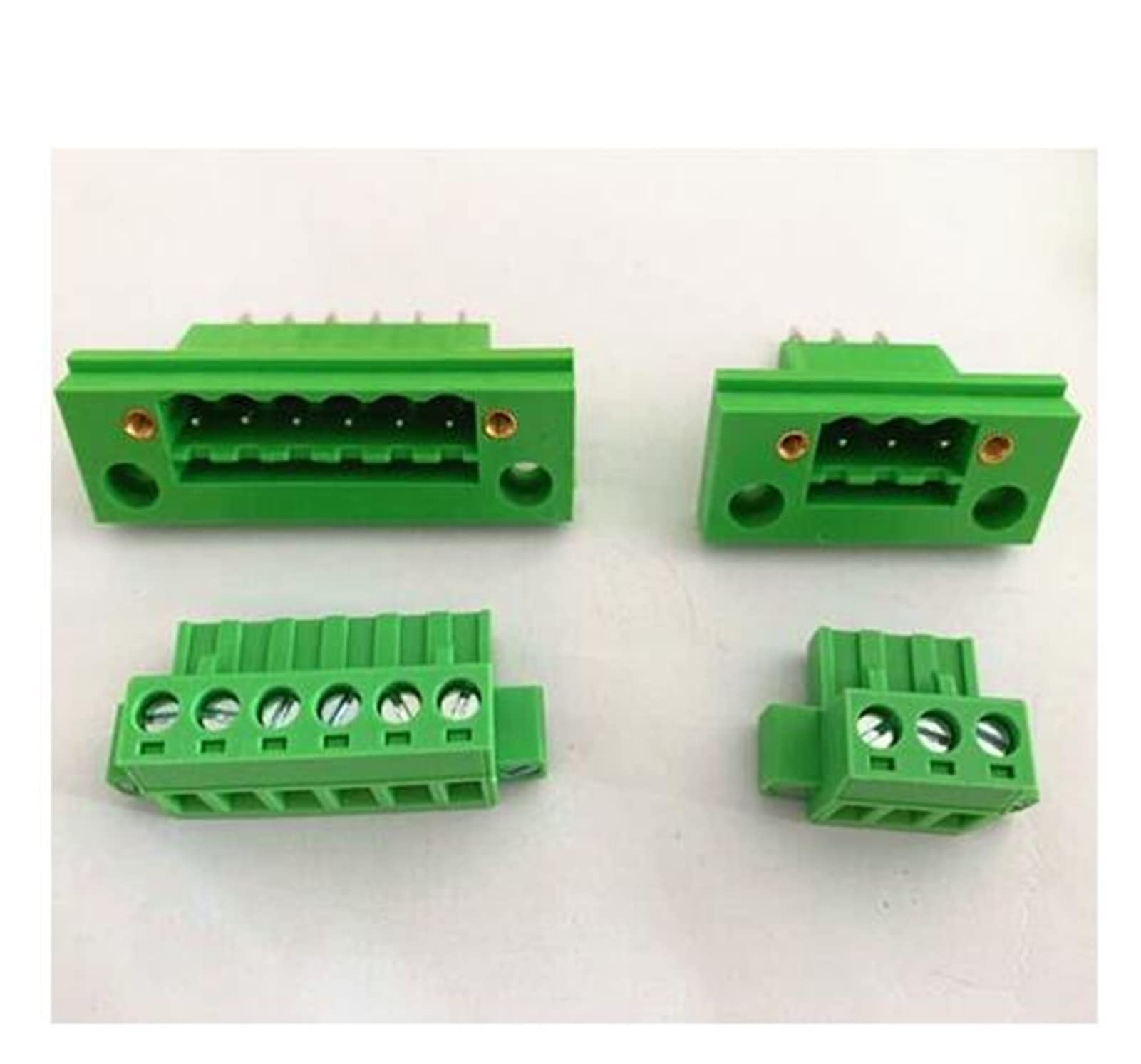 AANAN 10pairs Wall Terminal 2edgwb-5.08-2P - 10P, Screw PCB Terminal Block Connector 2P 3P 4P 5P 6P 7P 8P 10P(2P)