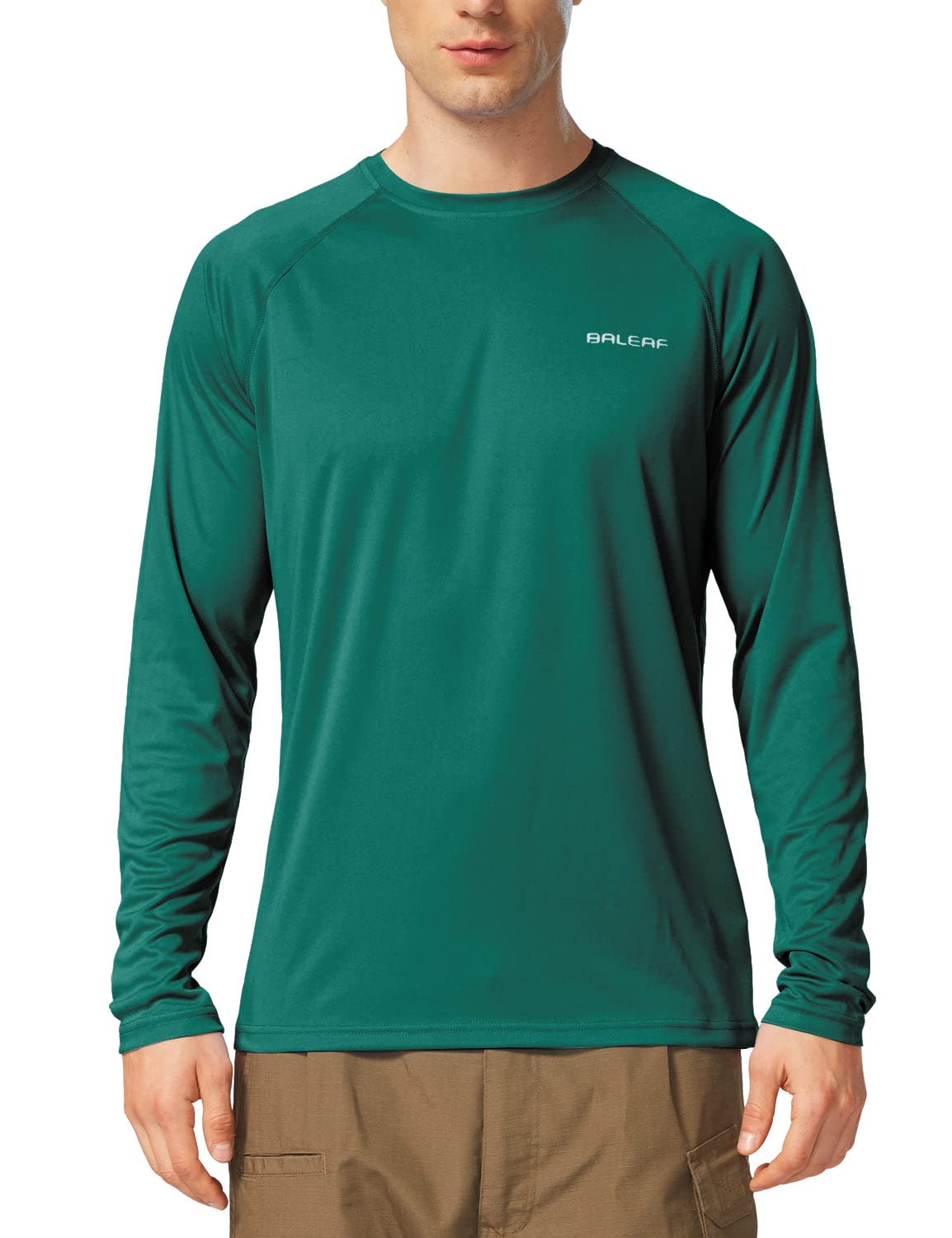 baleaf T-Shirt Anti-UV Homme Rashguard Manche Longue et Court Tee Shirt Protection Solaire Léger Séchage Rapide pour Baignade Surf Pêche Natation Plongée Plage