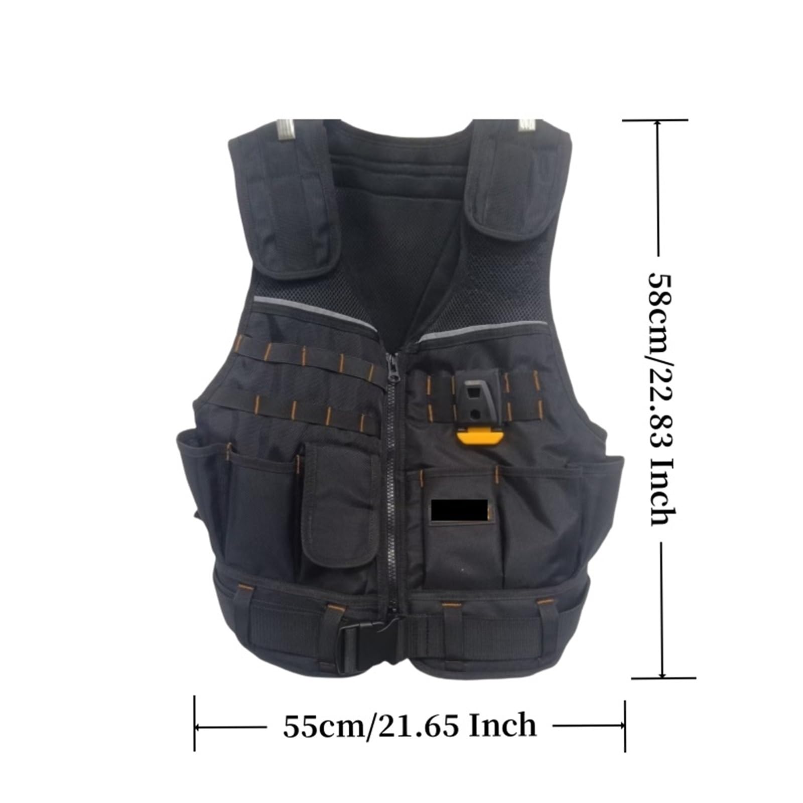 Chaleco de Herramientas Heavy Construction Vest Toolkit Pouch Durable Work Adjustable Buckle Multifunctional