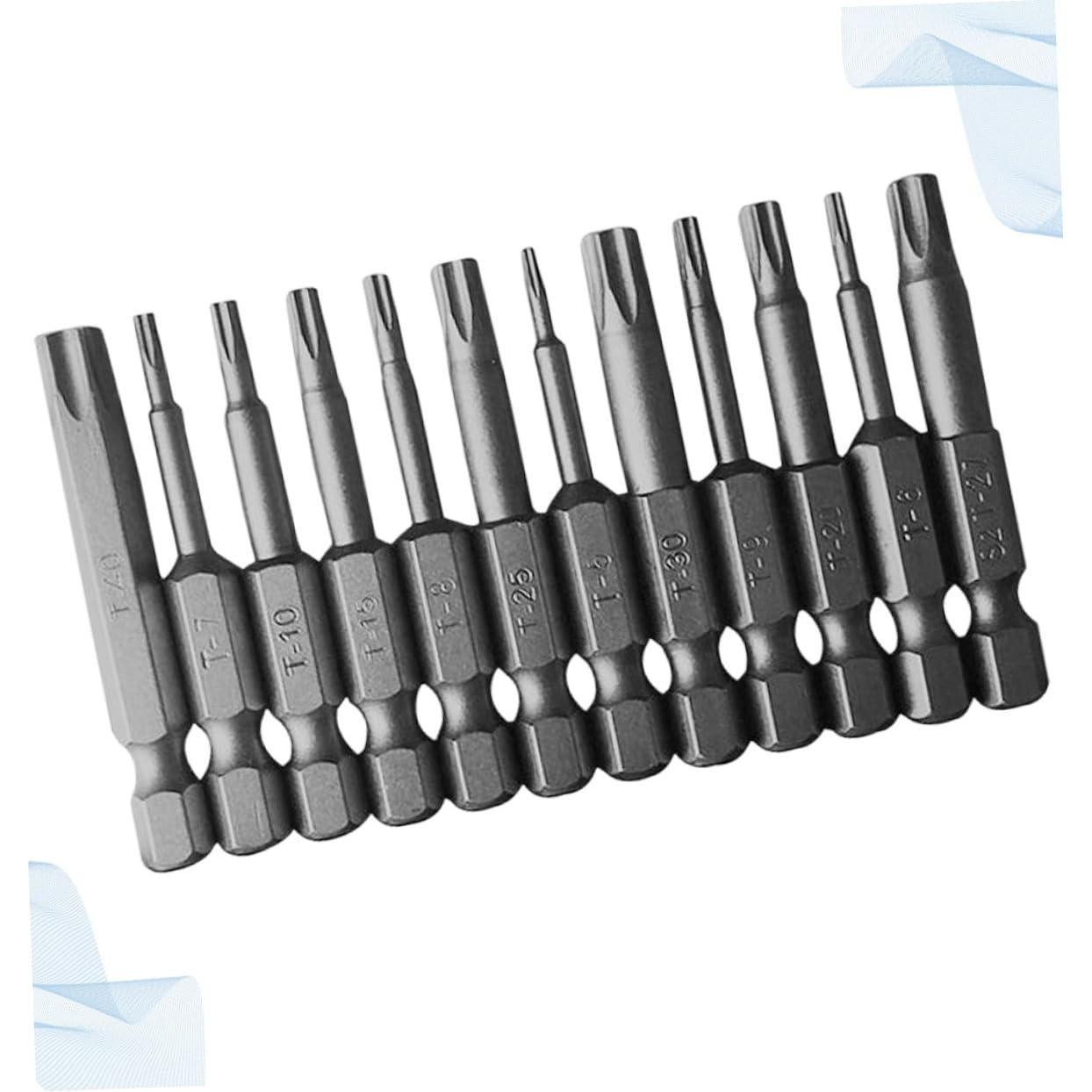HOMSFOU 3 Set Completi Di Punte Per Cacciavite Elettrico Da 1/4 Pollici Set Di Punte Per Cacciavite -t40 Per Utensili 12 Pezzi * 3