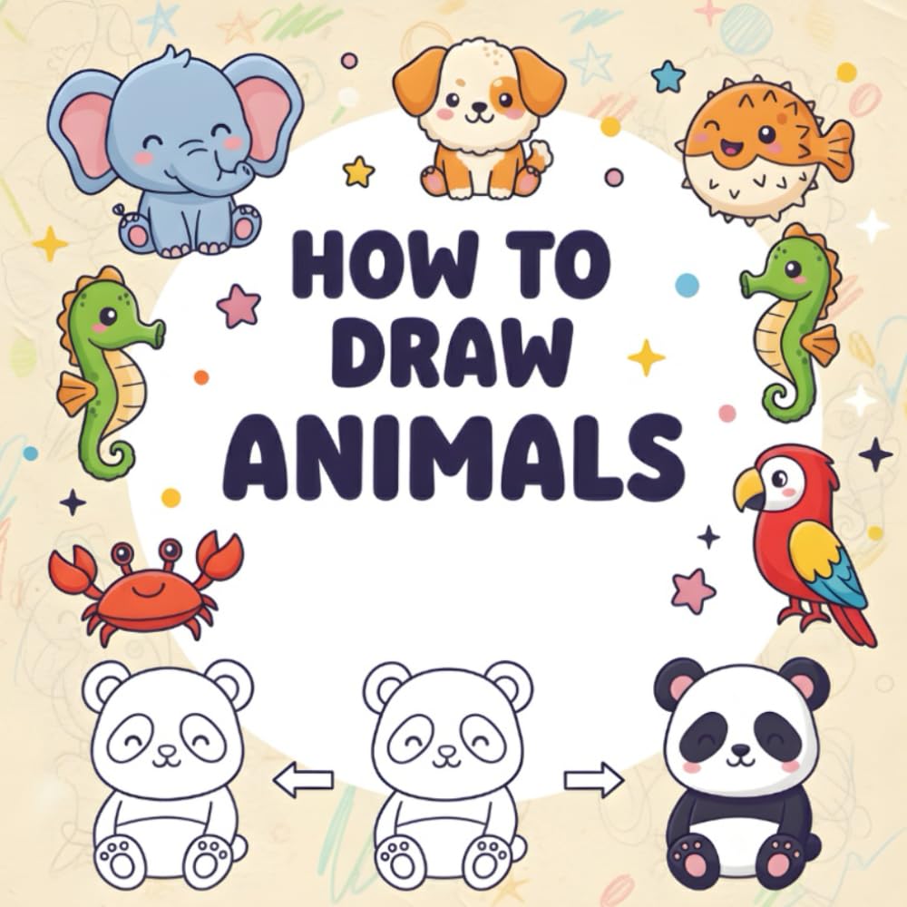 How To Draw Animals: Drawings of Sweet Pets, Exotic & Farm Friends, Fantasy Beings and other Amazing Creatures