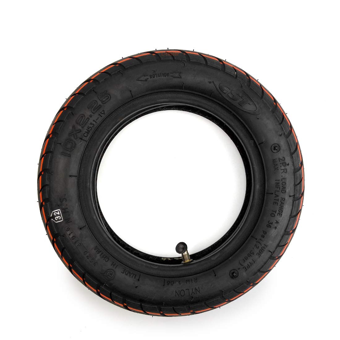 L-faster Pneumatico Pneumatico 10x2.25 CST e Tubo 10x2.0 per Pneumatici in Gomma per Sostituzione Ruota Scooter Elettrico da 10 Pollici
