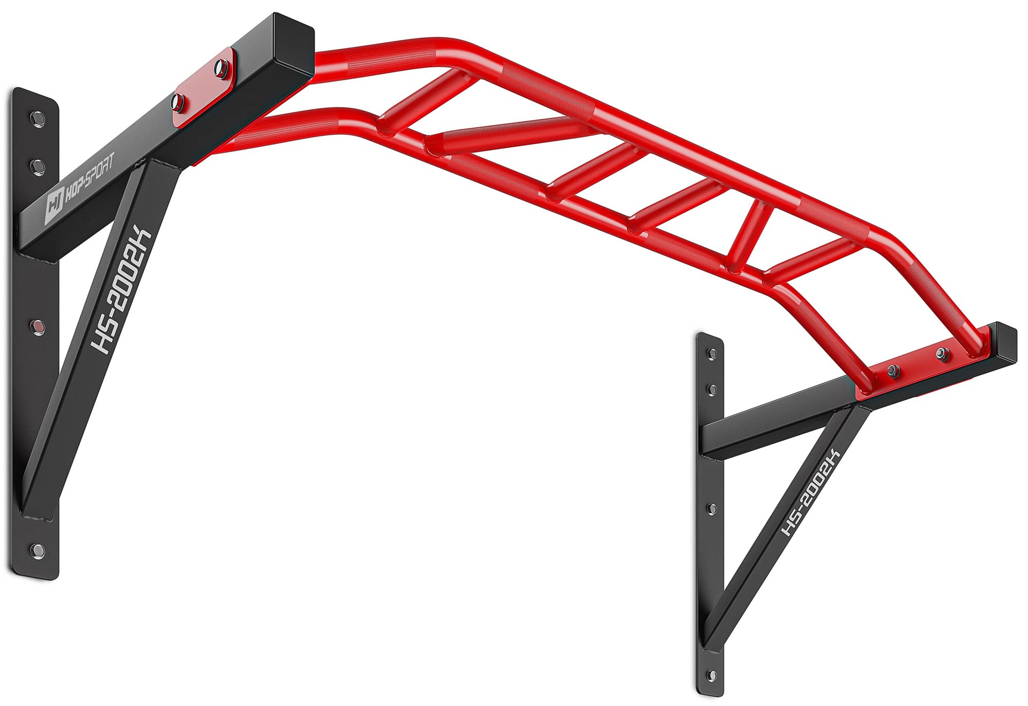 Hop-Sport Multigriff Klimmzugstange für Wand HS-2002K - Profi Fitness Pull Up Bar für zuhause mit vielen Griffvariationen