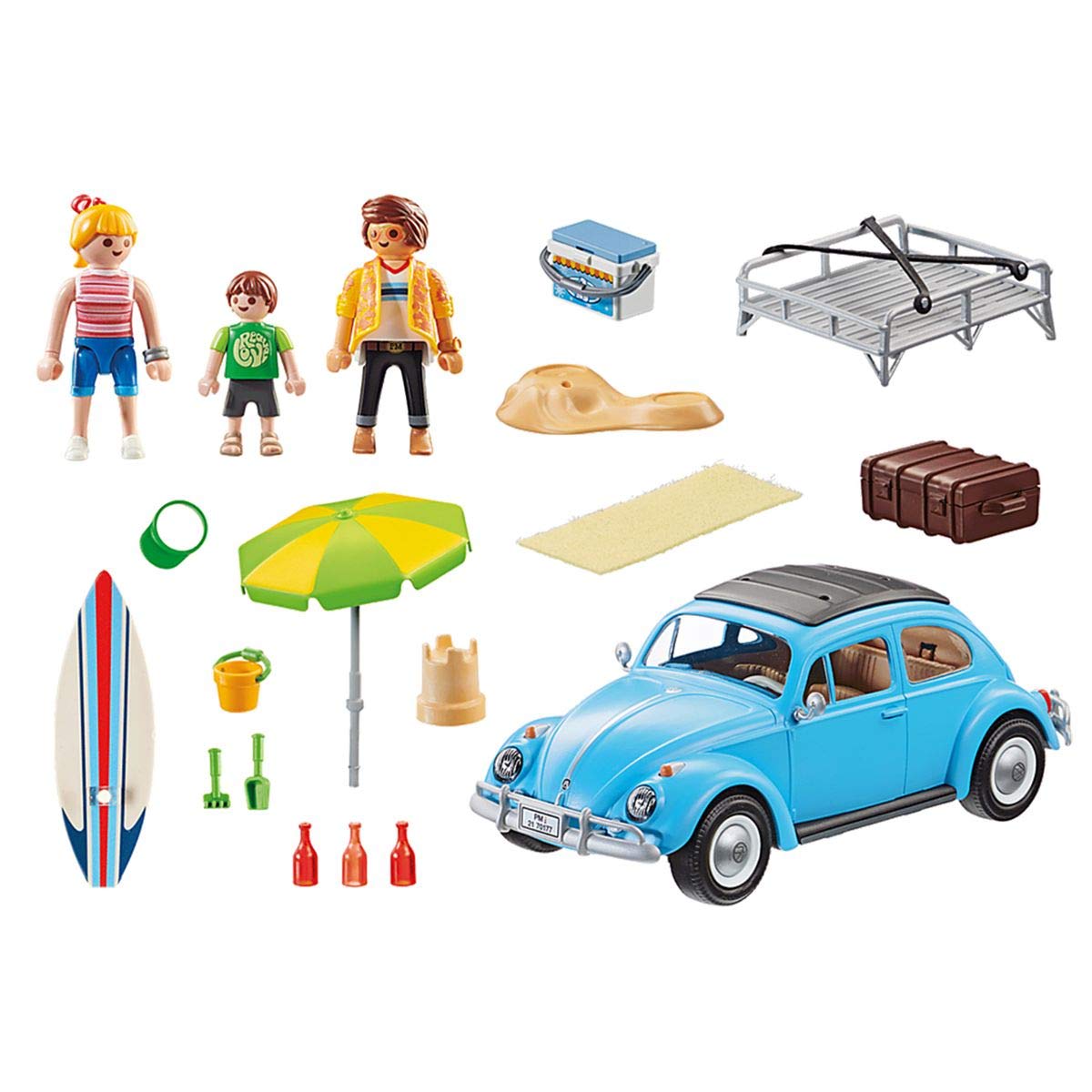 PLAYMOBIL Volkswagen 70177 Garbus, z bagażnikiem dachowym, zdejmowanym dachem i tylną klapą, dla dzieci od 5 lat