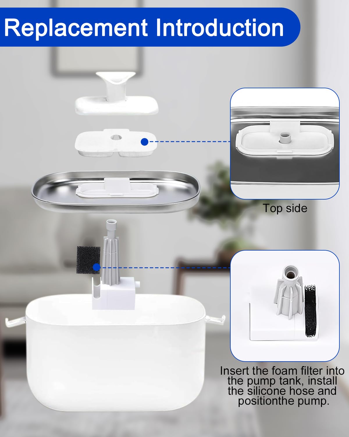 30 Stück Katzenbrunnen Filter - Kompatibel Mit Petlibro & Meisten Trinkbrunnen