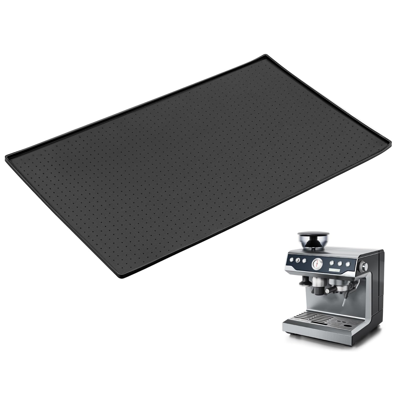 Tappetino Macchina Caffè Silicone Nizirioo 48 X 30 Cm, Tappetino In Silicone Sotto Macchina Da Caffè, Tappetino Antiscivolo Per Macchina Da Caffè Tappetino Sotto Elettrodomestici 60x40 - 4